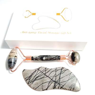 Most Popular Massage Tool Double Head Picasso Jasper handmade Roller for face