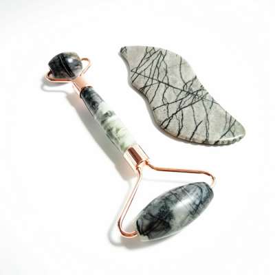 Popular Gift natural Double Head Picasso Jasper Facial Massage handmade Roller