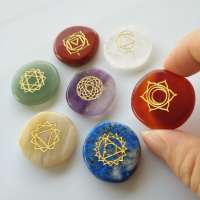 Highly polished colorful seven chakra semi-precious stones on sale