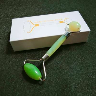 Latest Arrival Facial Anti Aging Skin Double Head Xiuyan Jade Green Roller