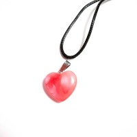 Fashion watermelon quartz heart pendant necklace