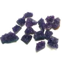 Reiki gemstone amethyst crystal cluster raw bracket