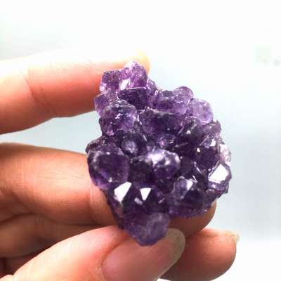 Healing crystals natural amethyst cluster pipes crystal quartz 120g